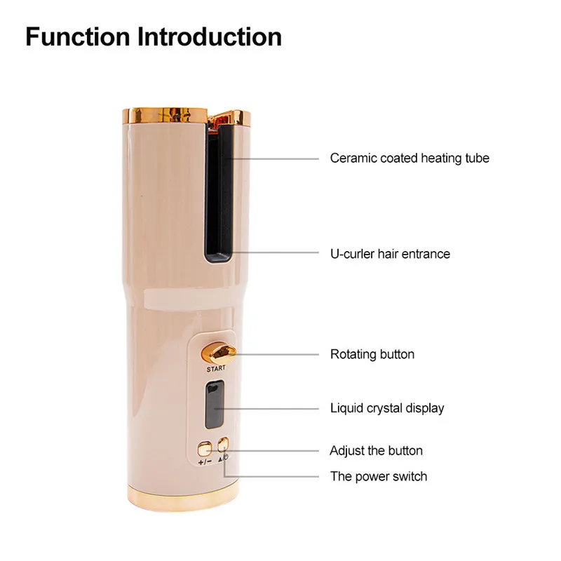 Плойка для завивки волос с ЖК-дисплеем зарядка от USB | Красота и здоровье