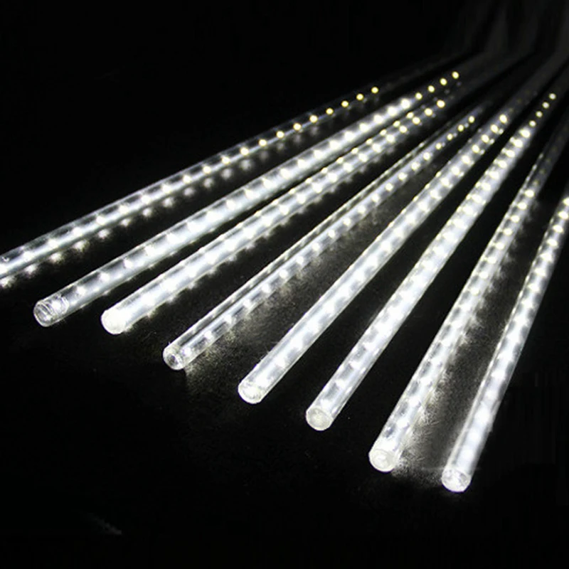 

New Year Meteor Shower Rain 8 Tubes LED String Lights 30cm 50cm Outdoor Waterproof for Christmas Wedding Party Garden Decoration
