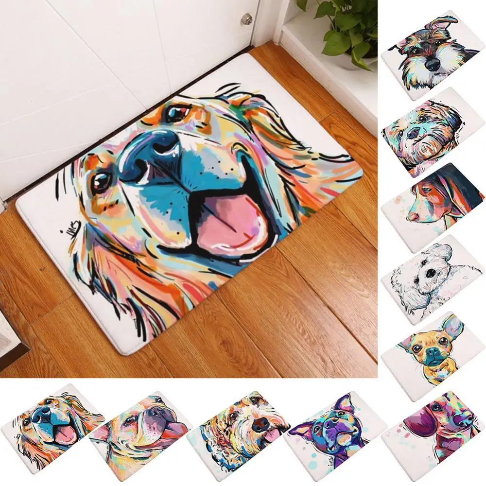 

50% Hot Sales!!! Lovely Pet Dog Hallway Door Mat Entrance Floor Rug Anti-slip Bathroom Carpet