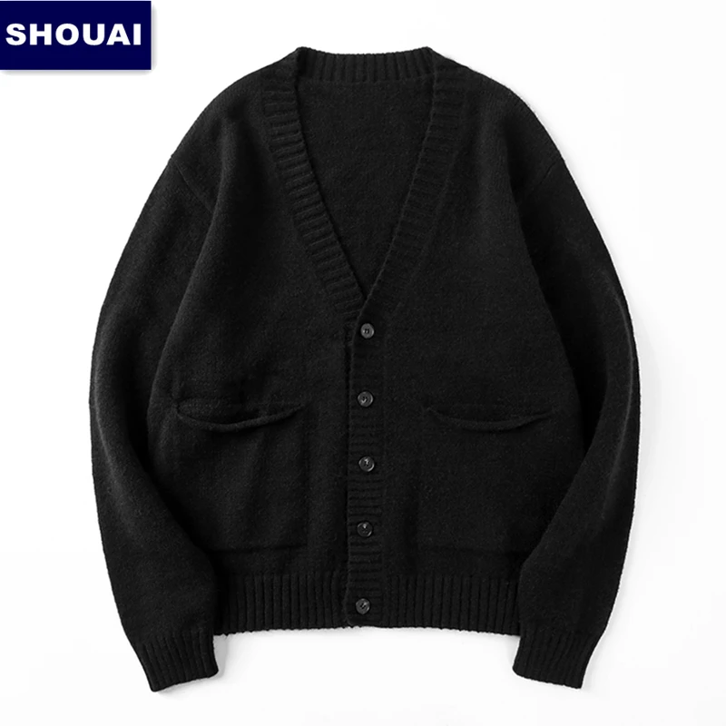 mens sweaters on sale Autumn and winter men's V-neck cardigan fashion city leisure best loose all-match coat knit sweater size S-XL formal sweater for men