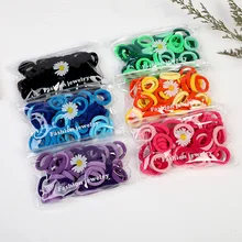 50 Pcs/Pack Women Girls Colorful Nylon Elastic Hair Bands Ponytail Holder Rubber Bands Scrunchie Headband Hair Accessories (1)