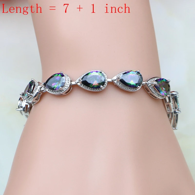 Женский комплект из колье серёг кольца и браслета серебра 925 пробы | Украшения