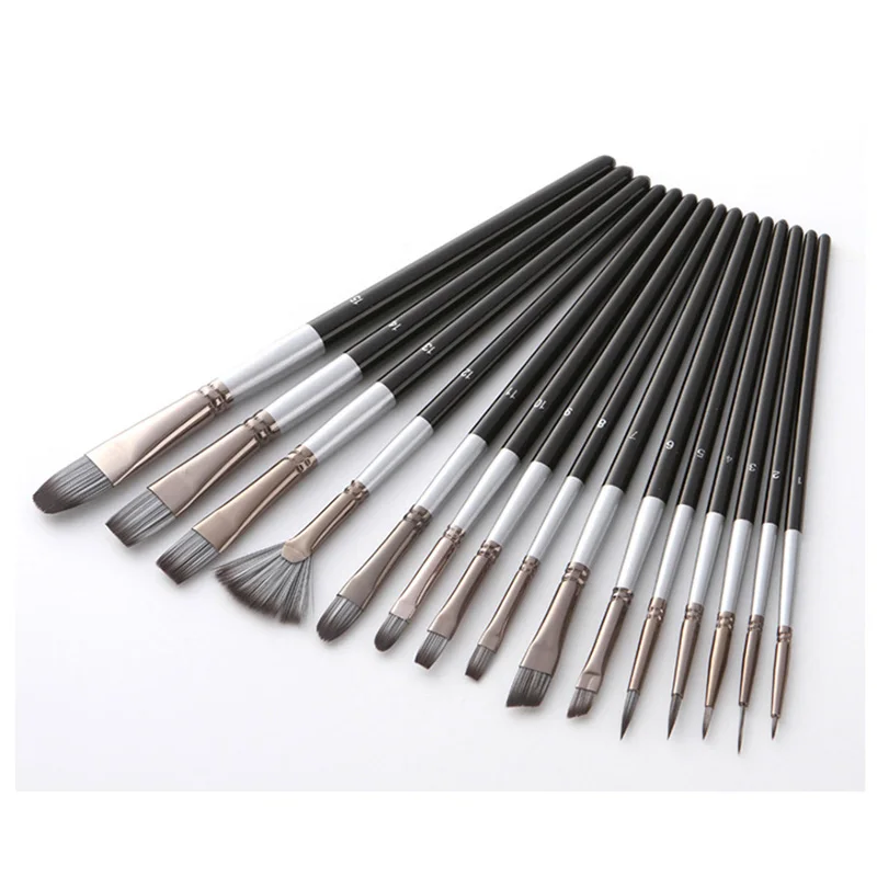 

Artist Paint Brush Set -15 Different Sizes Paint Brushes Suitable for Acrylic, Watercolor, Oil and Gouache Painting, Perfect Pai