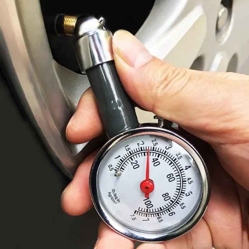 

Auto Tire pressure gauge Vehicle Motorcycle Bicycle Dial Tire Gauge Pressure Tire Measurement Stainless Steel Pressure Gauge