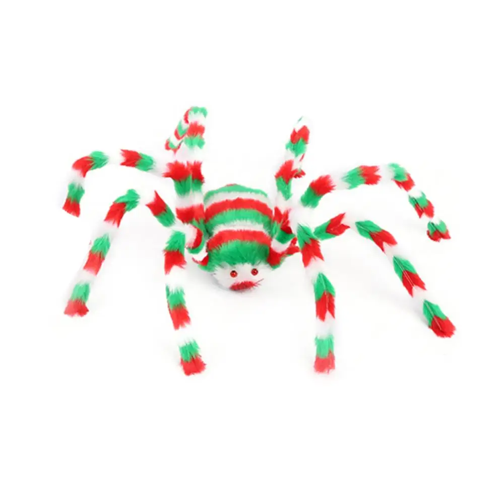 

Hot Sales Realistic Plush Horror Spider Animal Toy Hanging Ornament Halloween Prank Props