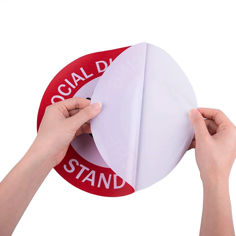 Клейкая наклейка для пола сохраняющая дистанцию прочное и многоразовое