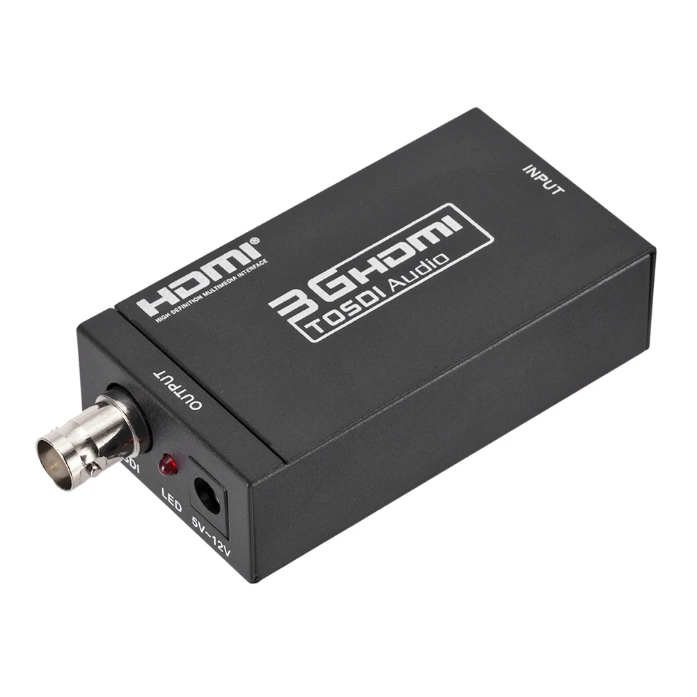 Новейший мини-преобразователь HD 3G HDMI в SDI Box адаптер Поддержка HD-SDI / 3G-SDI сигналы