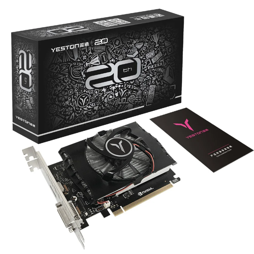 Yeston Графика карты GT 1030 4 Гб DDR4 64 бит PCI Express 3 0 HDTV DVI D игровая видео карта GPU для DirectX
