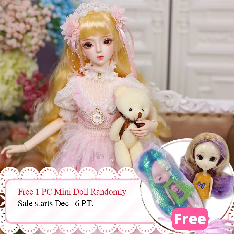 DBS 1/3 BJD Blyth имя куклы Елены механическое соединение тела с макияжем, в том числе волосы, глаза, одежда 62 см Высота девушки ледяной, SD