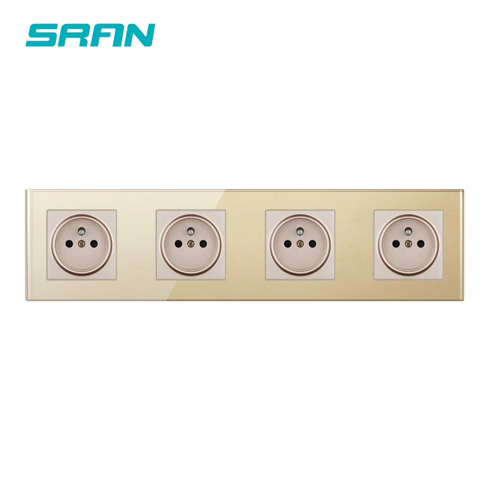 Настенная 16A Франция стандартная Многополосная розетка заземленная