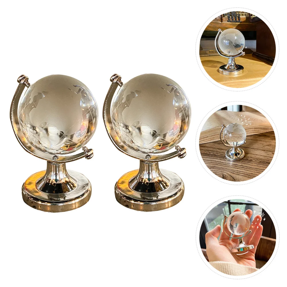 

1pc World Globe Designed Desktop Adornment Creative Globe Model Craft Decor