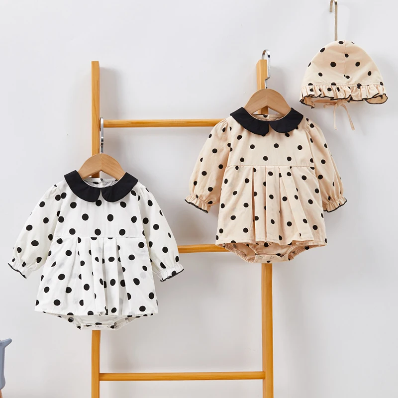 

Spring Autumn Baby Girl Doll Collar Rompers 2020 New Baby Girl Long Sleeves Rompers Baby Girl Newborn Rompers Clothes