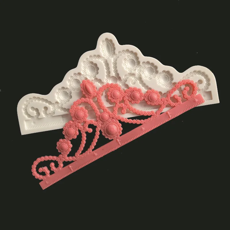 

MX186 новый стиль Корона сахар плесень Силиконовое украшение для края торта Форма кухонные принадлежности DIY инструмент