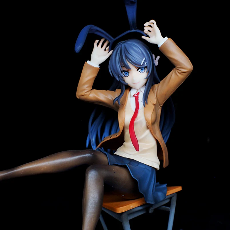 

20cm Japanese anime Sakurajima Mai PVC action figure beautiful girl Sakurajima Mai dolls collectible model toys kid gift