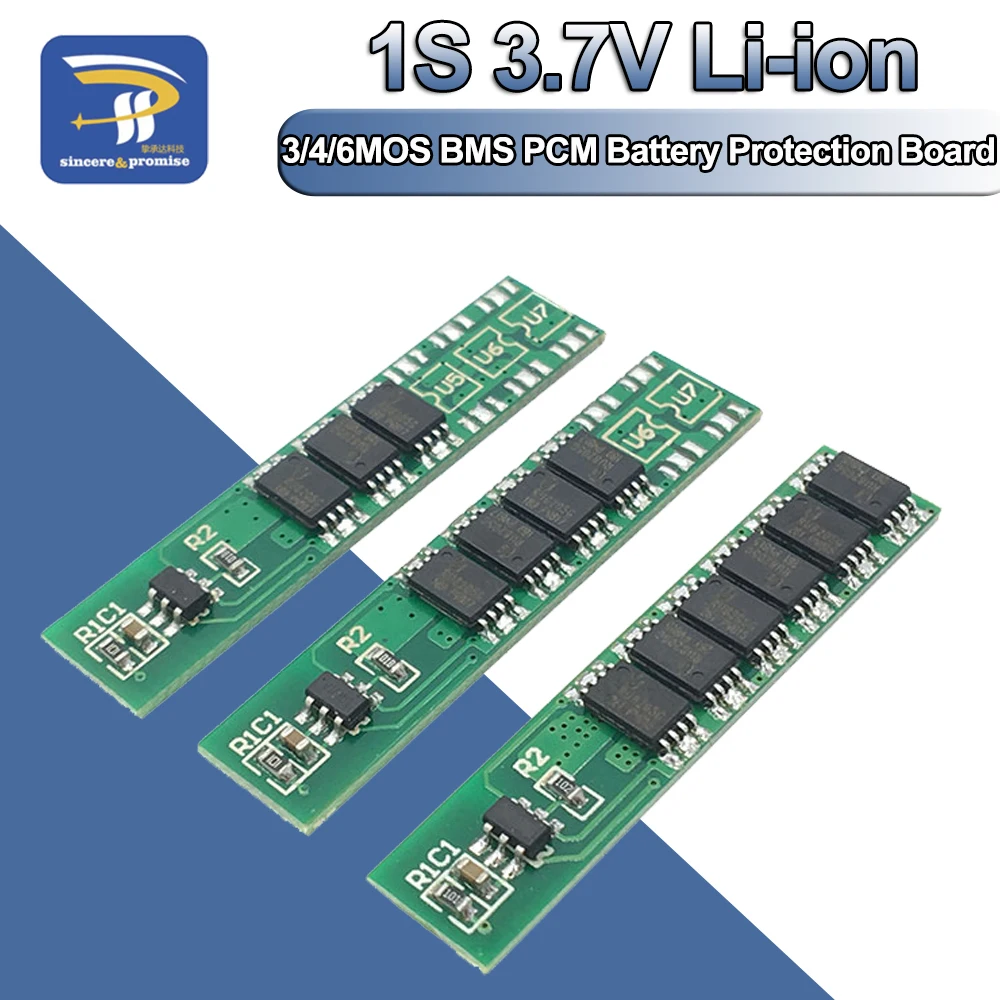 5 шт./лот 1S 15A 3 7 V Li Ion 3MOS 4MOS 6MOS BMS PCM Защитная плата для аккумулятора 18650 литиевая