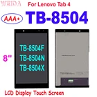 ЖК-дисплей AAA + 8 дюймов для Lenovo Tab 4 8504 ТБ-8504, ЖК-дисплей с сенсорным экраном и дигитайзером в сборе для Lenovo TB-8504F TB-8504X LCD