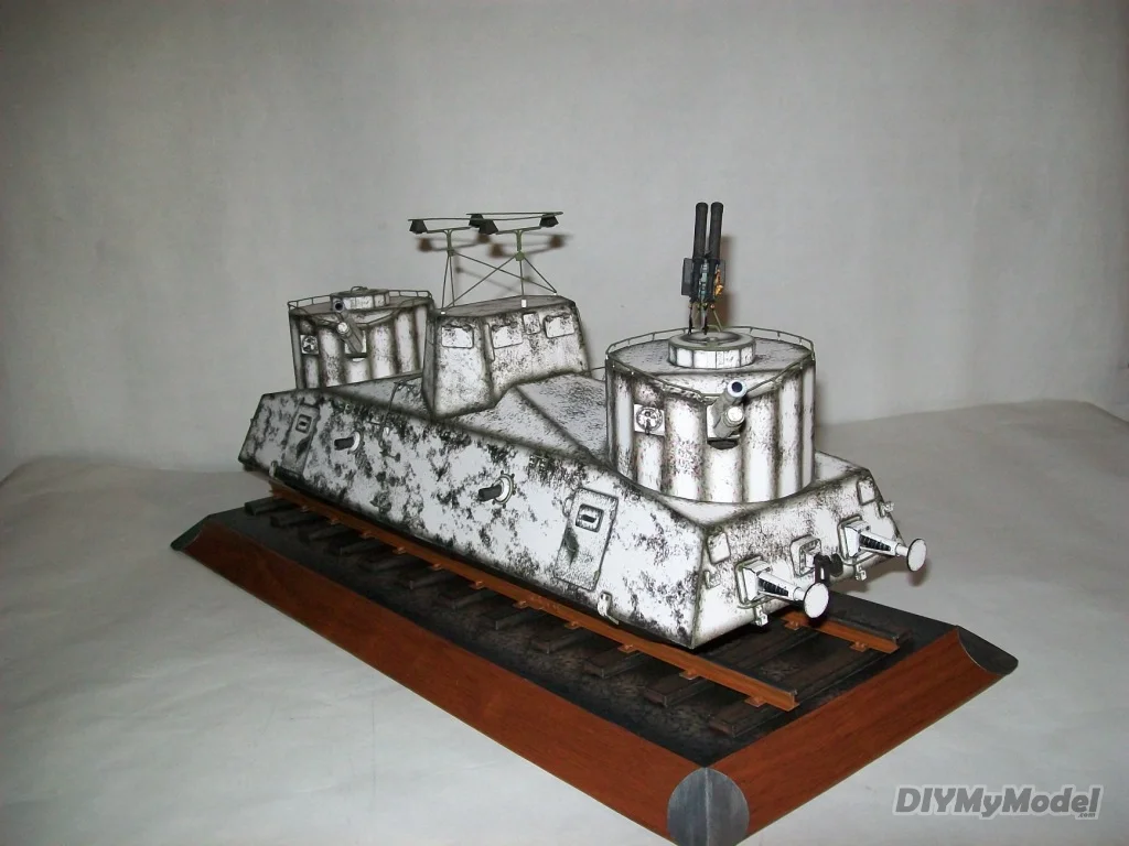 DIYMyModeI-tren blindado de D-2 sovi&eacute;tico, KIT de modelo de papel artesanal, rompecabezas de juguete hecho a mano, accesorios de pel&iacute;cula, RU (origen)-0