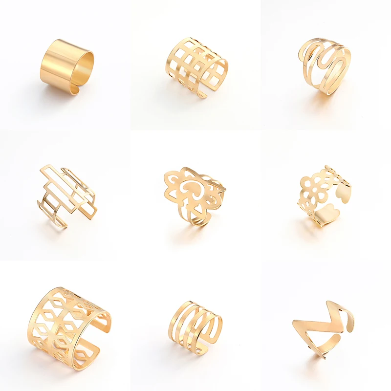 Волнистое кольцо с сердцебиением в форме листа золотого цвета обручальное