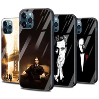 godfather don corleone phone case for iphone 13 12 11 mini xs max xr x 8 7 6s plus se bumper glass fundas caso smartphone