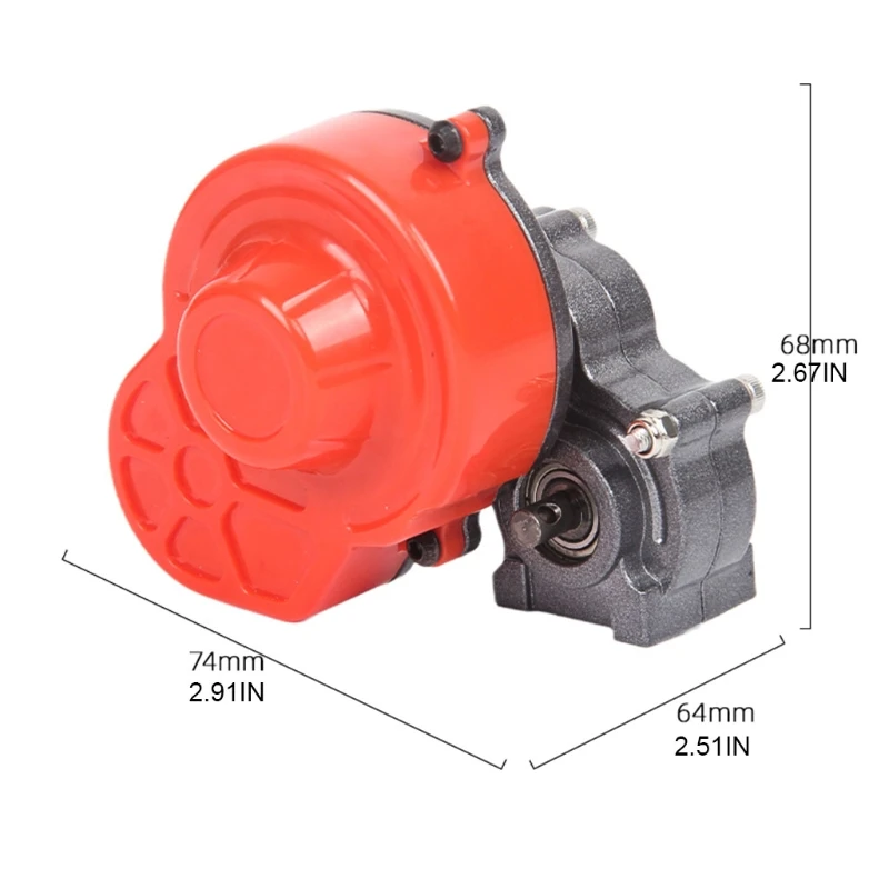 

124D горячая Распродажа Радиоуправляемая машина Трансмиссия Чехол коробка с Шестерни полный металлическая смонтированная для SCX10