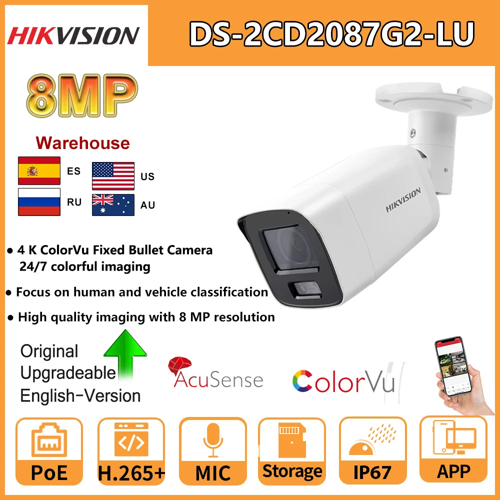 IP-камера Hikvision 4K 8 Мп с встроенным микрофоном |