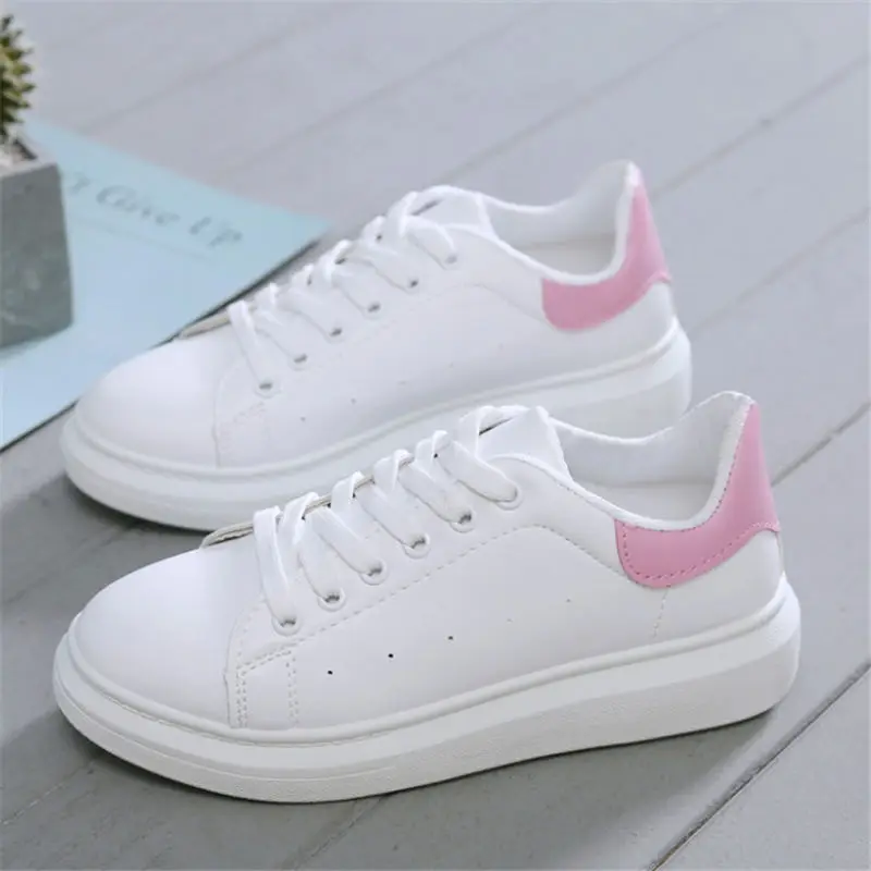 C Женская обувь; zapatillas muje; белые кроссовки на платформе; женская брендовая спортивная обувь для бега; женские кроссовки из натуральной кожи; scarpe donna - Цвет: C