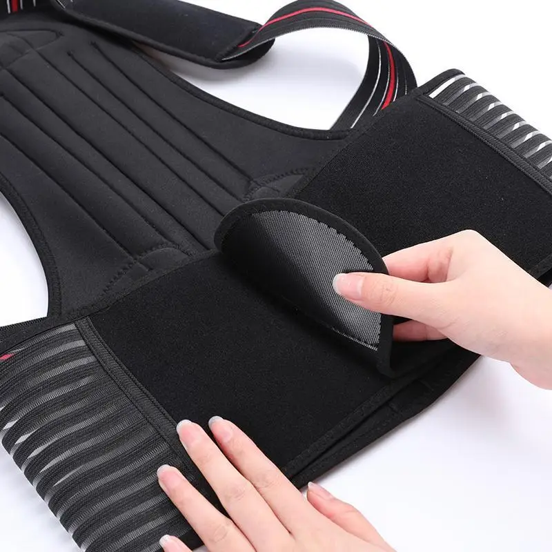 Корректор осанки унисекс регулируемый бандаж для спины и плеч облегчение боли