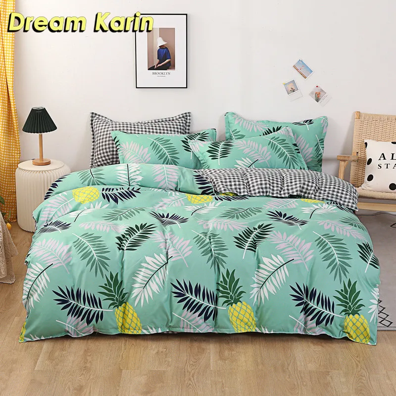 

Nordic Simple Bedding Set Adult Duvet Cover Sets Bedclothes Bed Linen Sheet Single Double Queen King size Qulit Covers 240/220