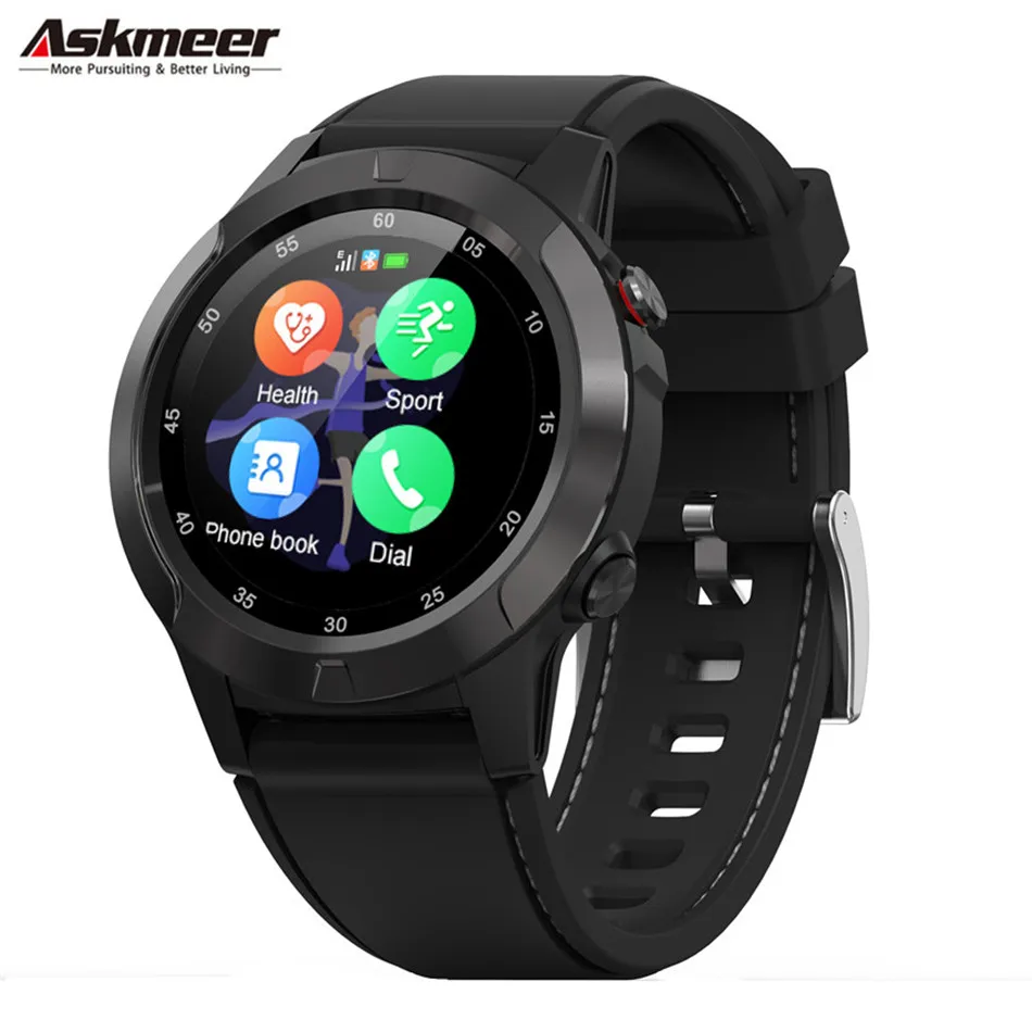 ASKMEER M4 Смарт-часы Поддержка SIM и Bluetooth телефонные звонки, GPS Smartwatch телефон для мужчин и женщин IP65 водонепроницаемый монитор сердечного ритма часы
