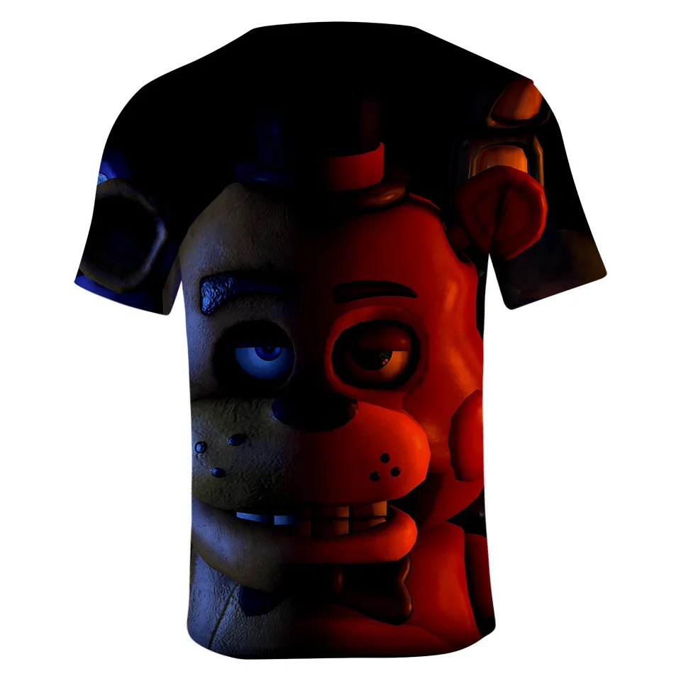 Fnaf/футболка с 3D принтом Новинка года, футболка FNAF для мальчиков летняя уличная футболка s Five Nights at Freddy's топы с аниме, мужская одежда