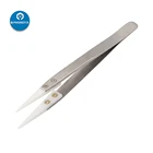 Антистатический керамический Пинцет термостойкий Непроводящий Пинцет изолированный прямой Изогнутый наконечник для ремонта телефона