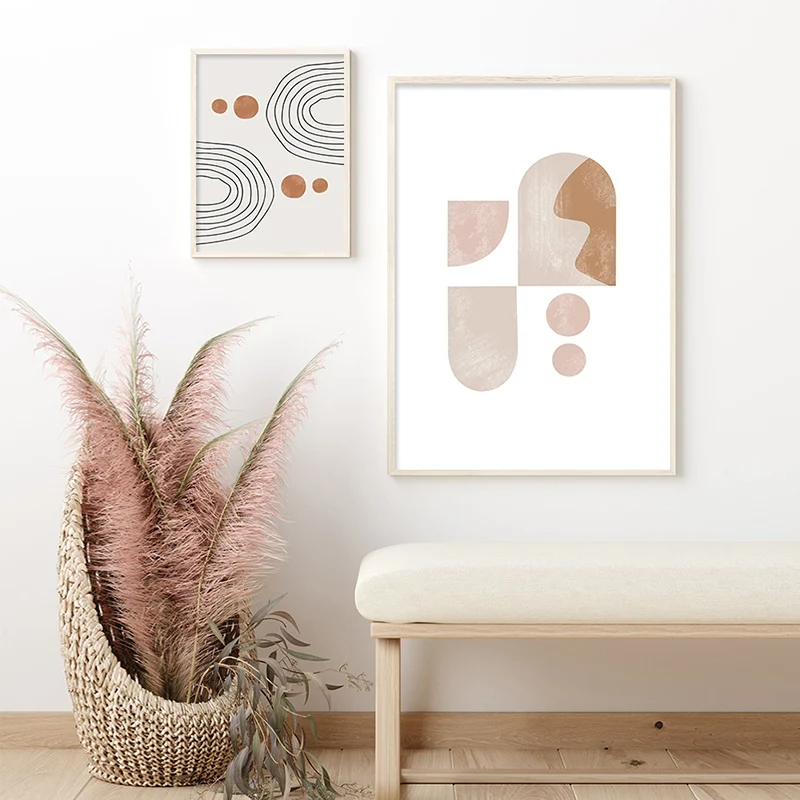 Современная Геометрическая абстрактная форма Художественная Картина на холсте