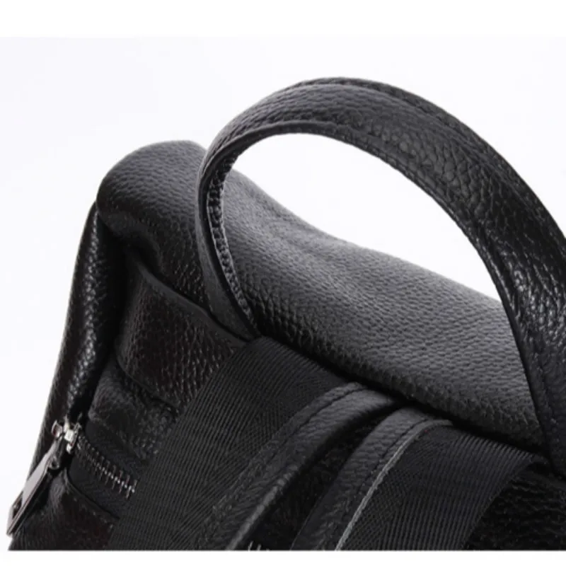 

Natural Cowhide Leather Solid Color Backpack Mini Shoulders Bag For Girl 2020 New Arrival Large Capacity Travel Bag