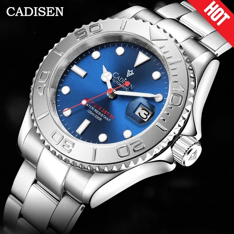 

2021 Новый CADISEN Для мужчин's Часы сапфировые роскошный механический автоматический наручные Нержавеющая сталь Водонепроницаемый часы Для му...
