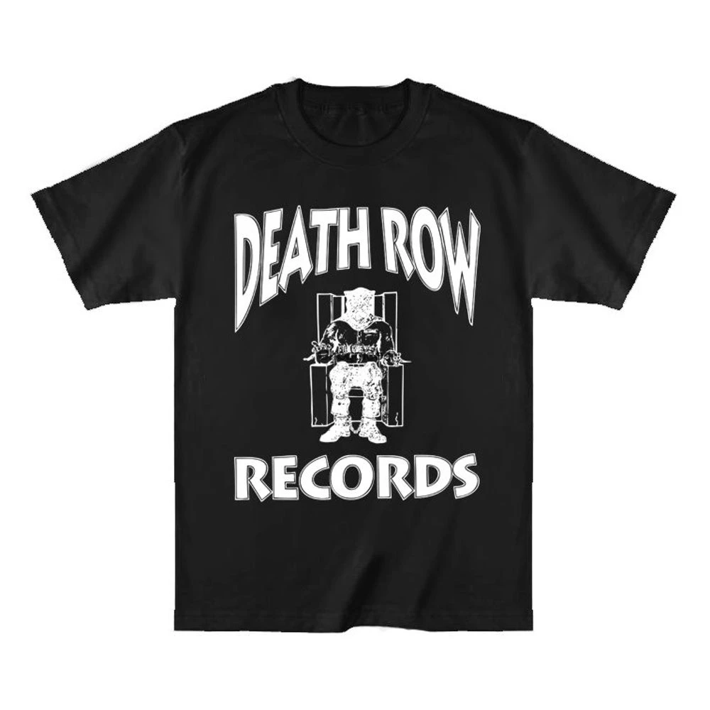 Футболка DEATH ROW для мужчин Женская Мужская футболка Rap в стиле хип хоп топ футболки