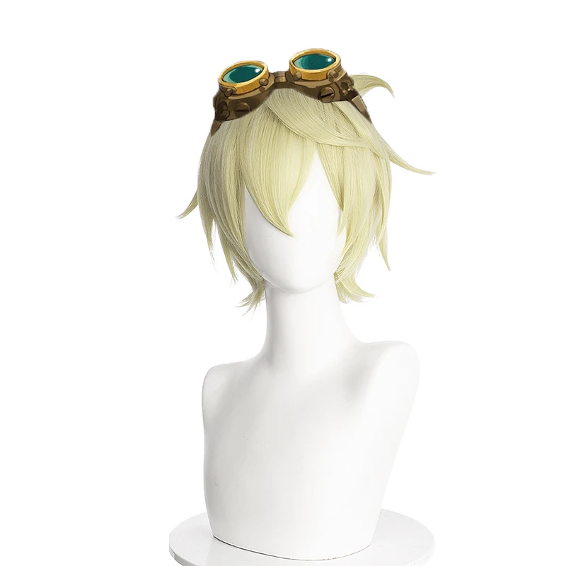 

Bennett Wig Game Genshin Impact Cosplay Golden Short Heat Resistant Synthetic Hair Pelucas Anime Costume Role Play Wigs