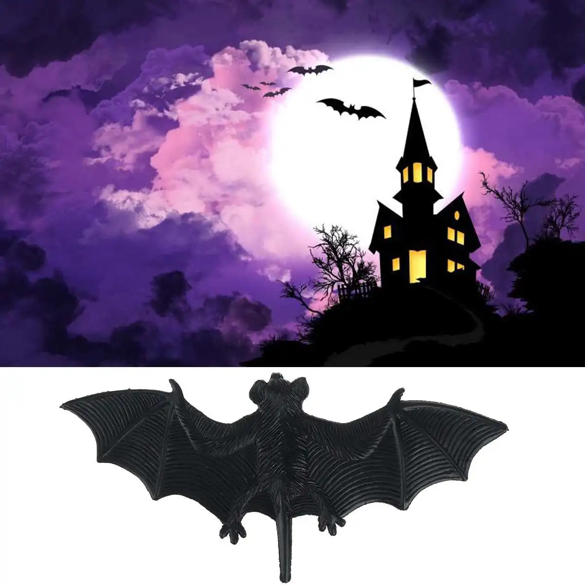 

36/44/150Pcs Halloween Decorative 11.5CM Plastic Small Fake Spider Halloween Pranks Joking Toys Novelty Realistic Props Decor