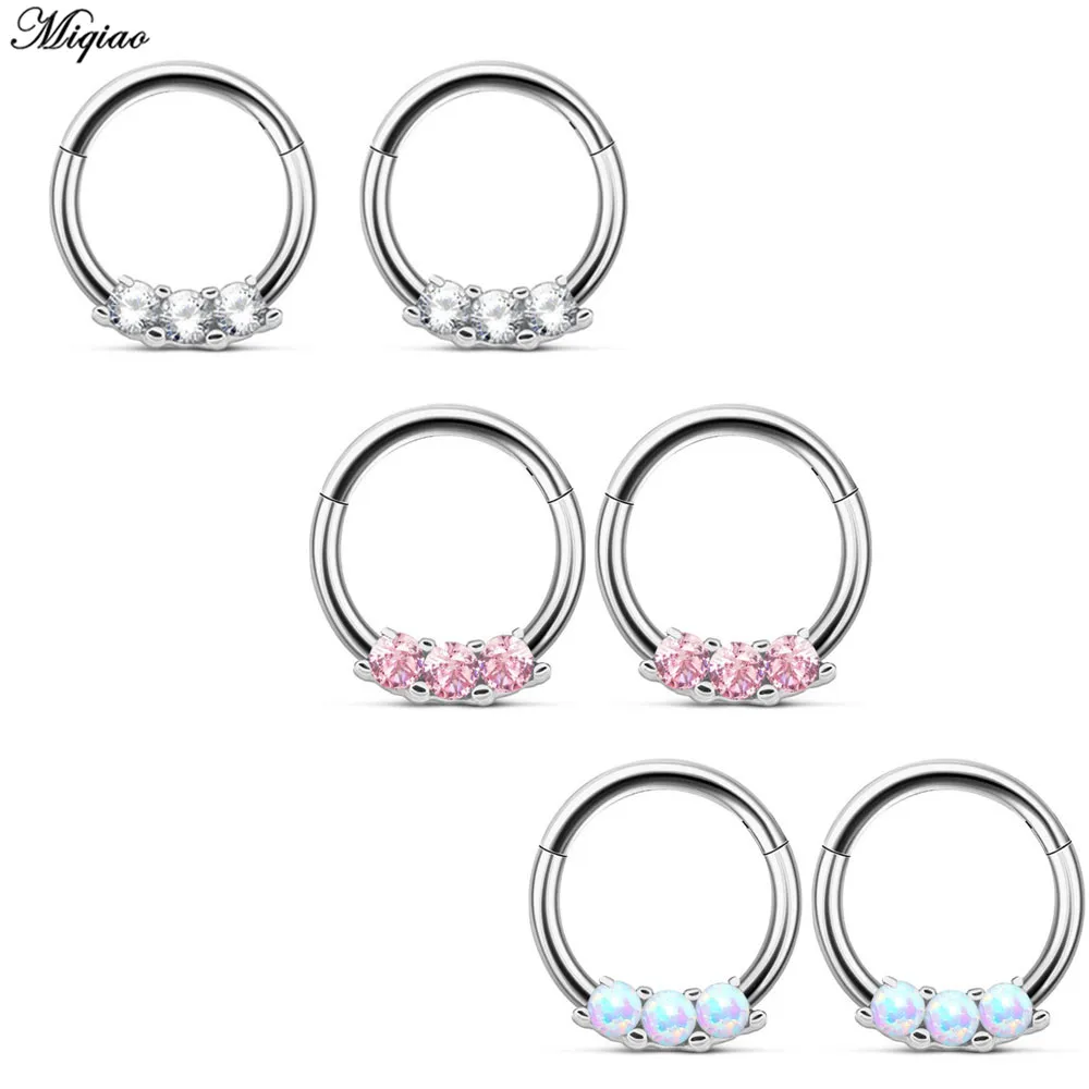 

Miqiao 2pcs Explosive Sweet Stainless Steel Nose Nail Nose Ring Exquisite Body Piercing Jewelry