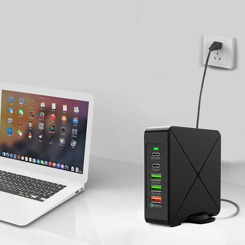 75 Вт Быстрая зарядка 3 0 USB Type C PD адаптер питания для телефона зарядное устройство
