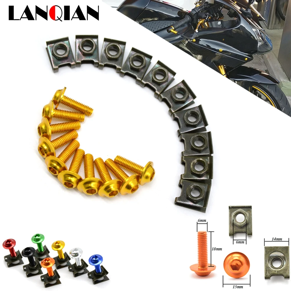 

Motorcycle Fairing Screws Fastener Clips Body Spring Nut Bolts Kit For MV Agusta F3 800 AGO RC AMG F4 1000 RR RC Rivale 800