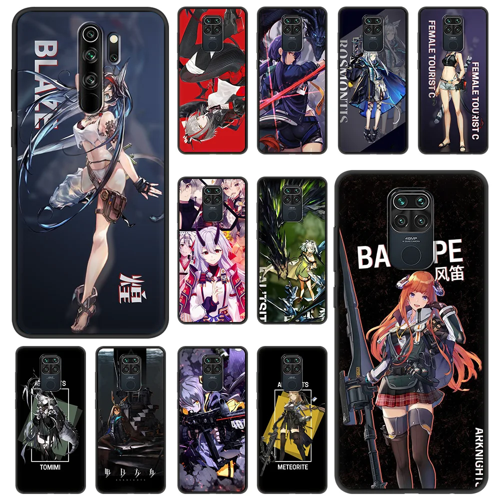 

Anime girl samurai Soft Phone Case for Redmi Note 7 8 8T 9S 9 10 Pro K40 8 9 9A 9C Cover Shockproof Silicone Luxury Shell Coque