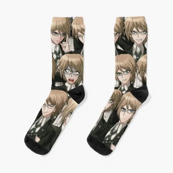 

Byakuya Togami, короткие носки, лучшие до колена, мужские, черные, женские