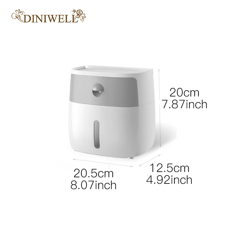 Двухслойный держатель для туалетной бумаги DINIWELL водонепроницаемый контейнер