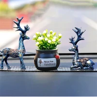 deer miniature ornaments couple shape resin artistic fairy garden figurine decoration home desktop crafts ornaments toy figures