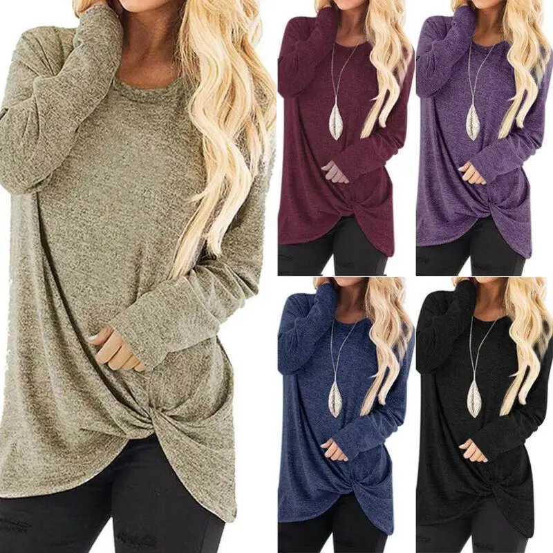 

T Shirt Female Long Sleeve Plus Size O Neck Animals Printed Jumper Ladies Tops Casual Loose Women Clothing Solid Women t Shirt