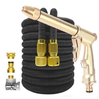 high pressure pvc reel double metal connector expandable magic water pipes garden water hose for garden farm irrigation car wash