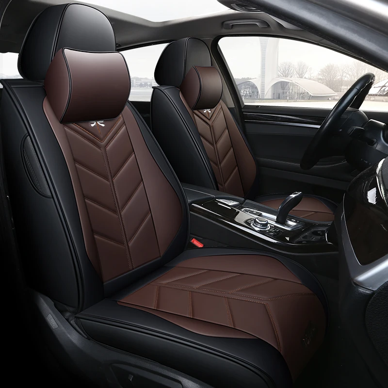 Полностью Покрытые эко кожаные чехлы для автомобильных сидений из искусственной