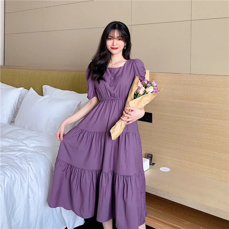 Женские платья Новинка лета 2020 Вечернее свободное платье в Корейском стиле с