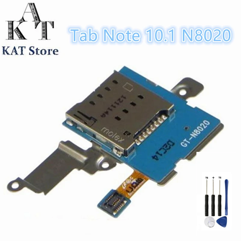 Гибкий кабель лента KAT для Samsung Galaxy Note LTE 10 1 N8020 держатель Sim карты лучшее
