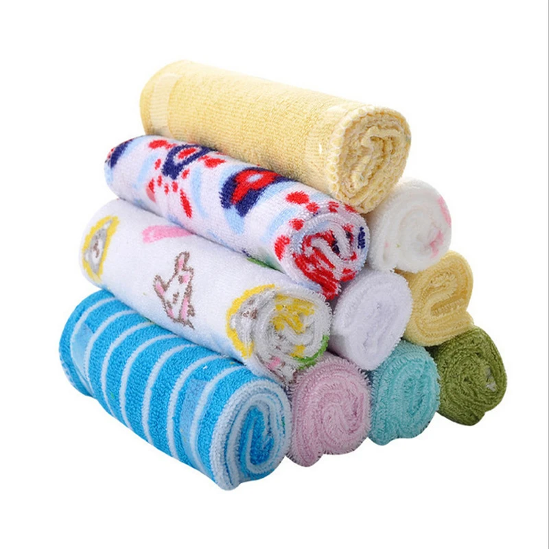 

8pcs/lot Baby Feeding Towel Baby Cotton Towel Baby Face Cleaning Towel Baby Handkerchiefs Headband